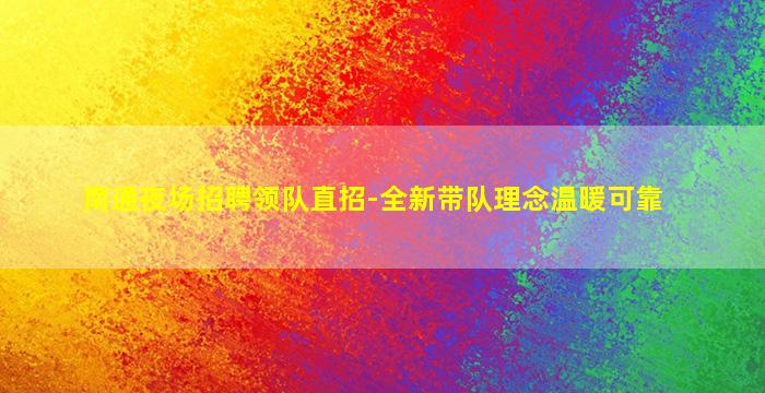 南通夜场招聘领队直招-全新带队理念温暖可靠